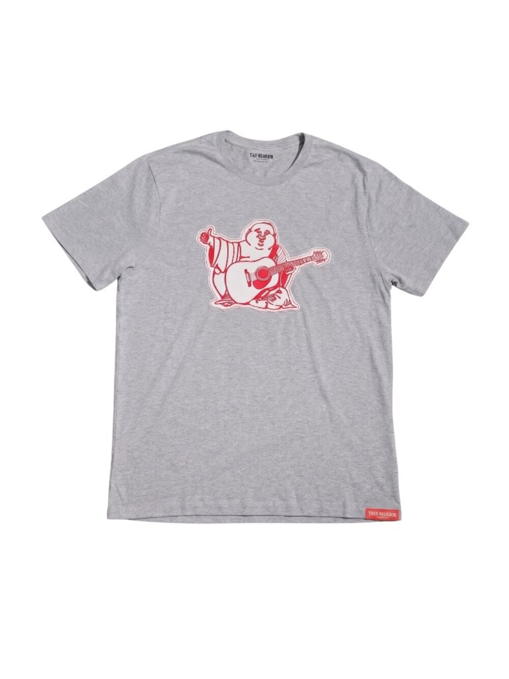 NWOT | True Religion Grey Red Buddha Guitar Graphic Crew Neck Tee 3XL